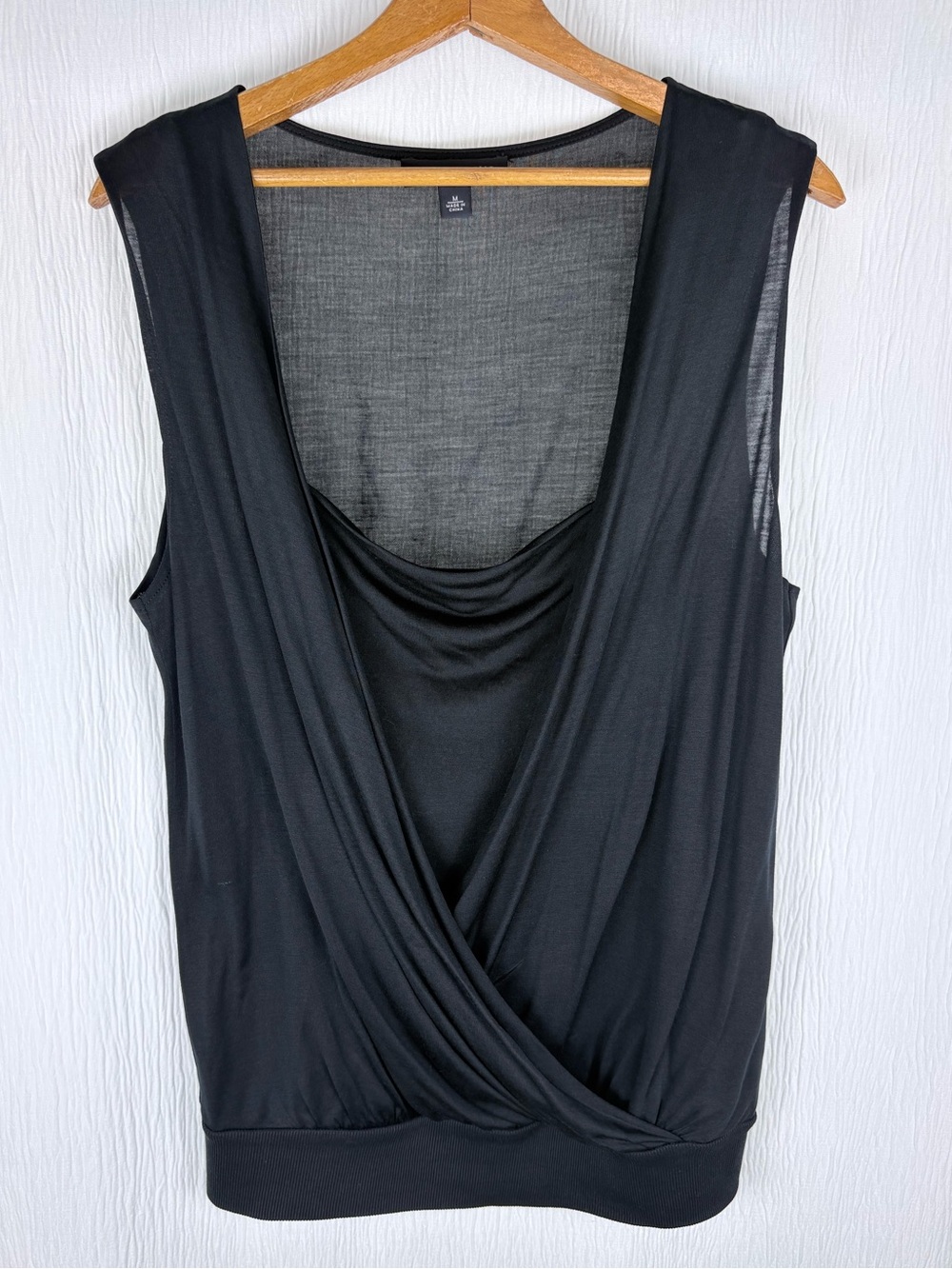 Banana Republic Silk Top, Draped Cross Over Front with Cami, Size Medium